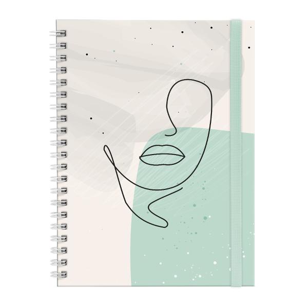Caderno Universitário Plus 1 Matéria Face Linear Verde