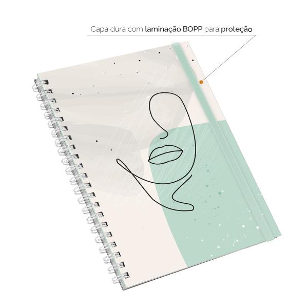 Caderno Universitário Plus 1 Matéria Face Linear Verde