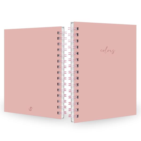 Caderno Feminino Solid Colors Rosê 14x20 100 Fls