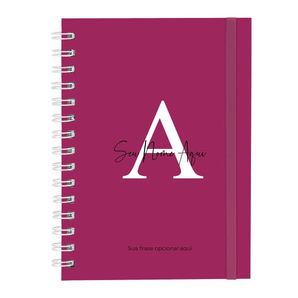 Caderno Plus Feminino Personalizado Moderna Colors Pink 14x20