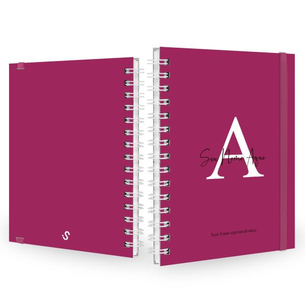 Caderno Plus Feminino Personalizado Moderna Colors Pink 14x20