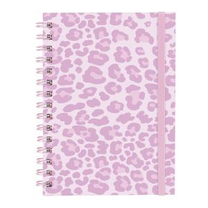 Caderno Plus Animal Print Onça Rosa