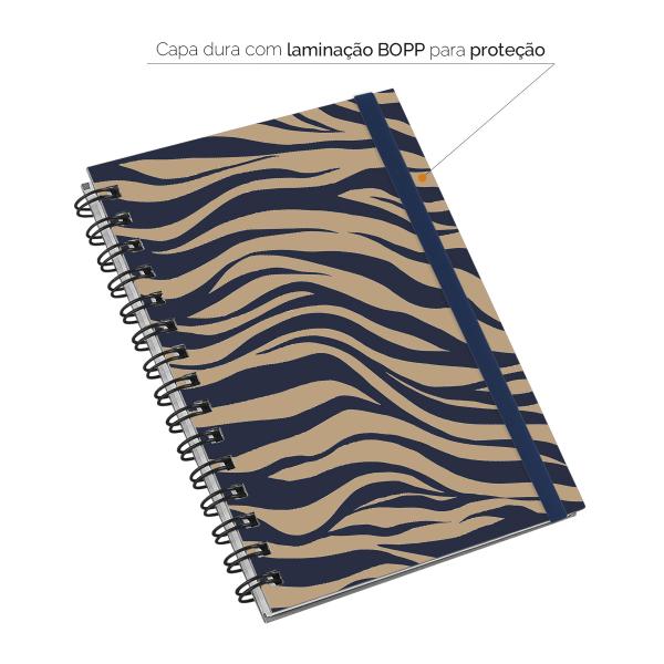 Caderno Plus Animal Print Zebra Nude 14x20 100 Fls