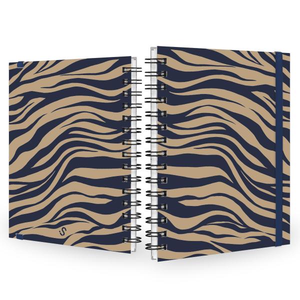 Caderno Plus Animal Print Zebra Nude 14x20 100 Fls