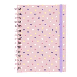 Caderno Feminino Plus Colors Sweet Corações Rosa