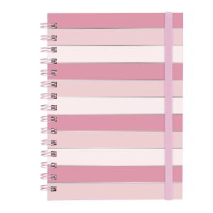 Caderno Feminino Plus Colors Sweet Listras Rosa