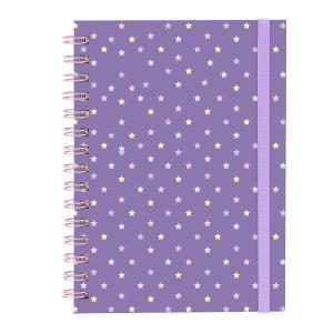 Caderno Feminino Plus Colors Sweet Estrelas Roxa