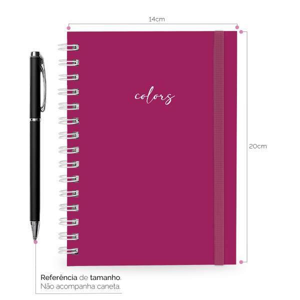 Caderno Feminino Plus Solid Colors Pink 14x20