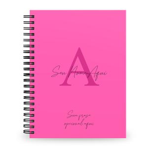 Caderno Universitário Pers. Moderno Pink Fluor 10 Matérias