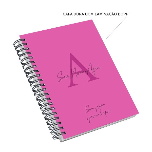 Caderno Universitário Pers. Moderno Pink Fluor 10 Matérias