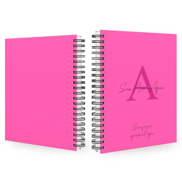 Caderno Universitário Pers. Moderno Pink Fluor 10 Matérias