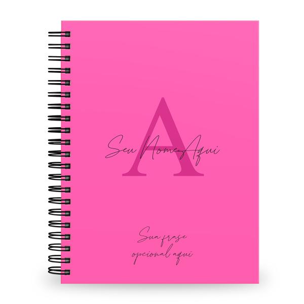 Caderno Universitário Pers. Moderno Pink Fluor 10 Matérias