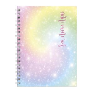 Caderno Personalizado 1 Matéria Feminino Colorido Estrelas