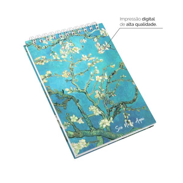 Sketchbook Bloco De Desenho Personalizado A5 Obras Amendoeira em Flor 180g