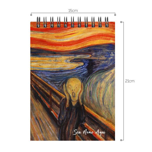 Sketchbook Bloco De Desenho Personalizado A5 Obras O Grito 180g