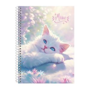 Caderno Colegial 1 Matéria Cats Beauty