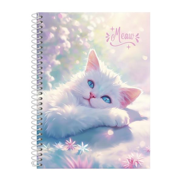 Caderno Colegial 1 Matéria Cats Beauty