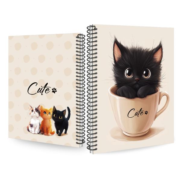 Caderno Universitário 1 Matéria Cats Cute