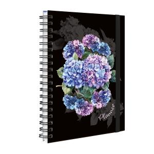 Planner Semanal Permanente Floriografia Hortênsias Preto