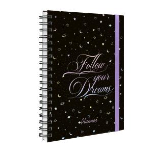 Planner Semanal Permanente Cosmos Follow Your Dreams Preto