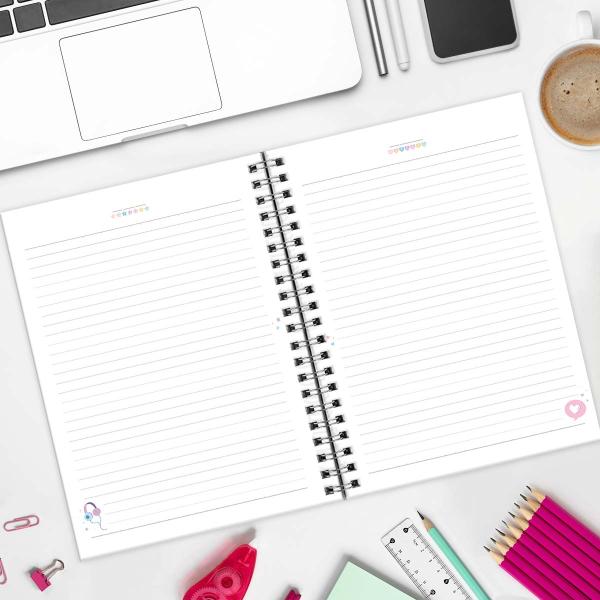 Caderno Personalizado 1 Matéria Feminino Color Estrelas