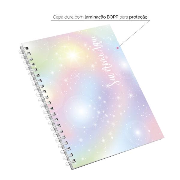 Caderno Personalizado 1 Matéria Feminino Color Estrelas