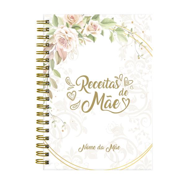 Caderno Personalizado de Receitas Receitas De Mãe 18x25cm