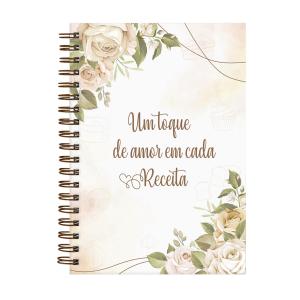 Caderno De Receitas Um Toque De Amor Floral Nude