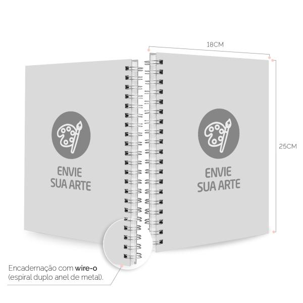 Caderno Personalizado De Receitas Envie Sua Arte 18x25cm